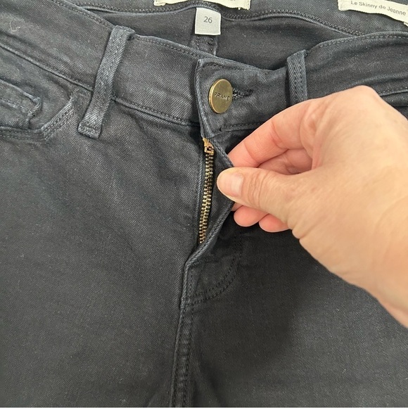 Frame Le Skinny De Jeanne Noir Ripped Jeans - Picture 11 of 16